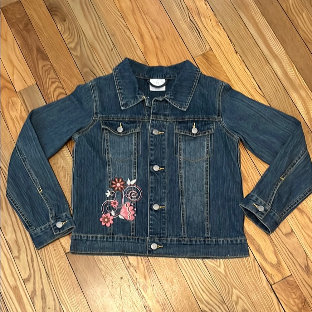 Hanna Andersson Embroidered Jean Jacket Size 10/140 cm